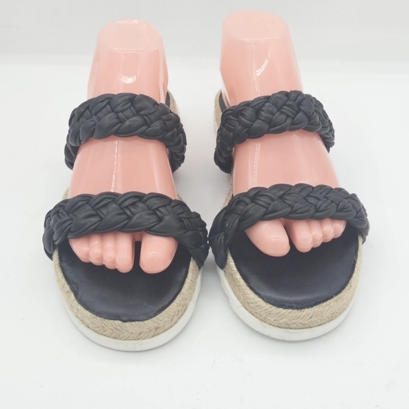 NEW Marc Fisher Jaimee Braided Two Strap Espadrille Jute Slide Sandals Size 8.5 - Picture 3 of 11